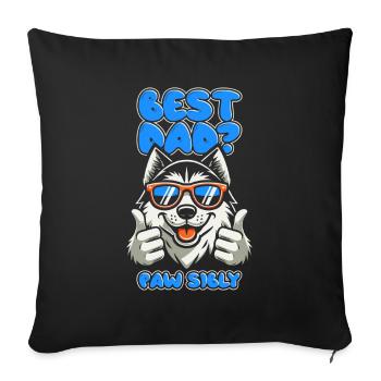 Siberian Husky Father Best Dad Pawsibly - Sofa pillowcase 17,3'' x 17,3'' (45 x 45 cm) - black - Front