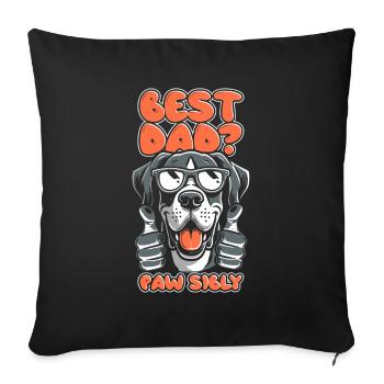 Great Dane Father Best Dad Pawsibly - Sofa pillowcase 17,3'' x 17,3'' (45 x 45 cm) - black - Front