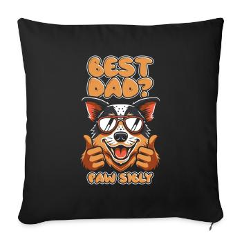 Australian Cattledog Father Best Dad Pawsibly - Sofa pillowcase 17,3'' x 17,3'' (45 x 45 cm) - black - Front