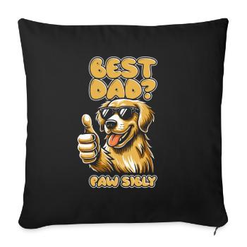 Golden Retriever Father Best Dad Pawsibly - Sofa pillowcase 17,3'' x 17,3'' (45 x 45 cm) - black - Front