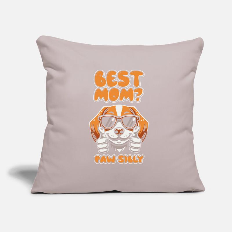 Beagle Mutter Meilleure maman Pawsibly Housse de coussin décorative 45 x 45 cm