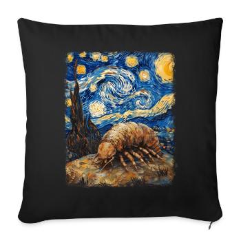 Isopodes Nuit étoilée Peinture - Housse de coussin décorative 45 x 45 cm - noir - Devant