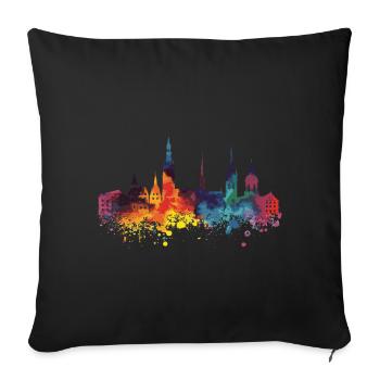 Paderborn - Housse de coussin décorative 45 x 45 cm - noir - Devant