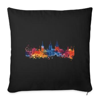 Pforzheim - Housse de coussin décorative 45 x 45 cm - noir - Devant