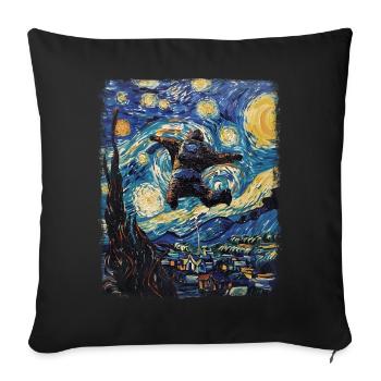 Wingsuit Flying Wingsuit Aviator Skyde Sternennac - Sofa pillowcase 17,3'' x 17,3'' (45 x 45 cm) - black - Front