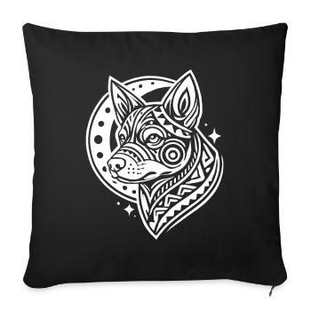 Australian Cattledog Phases de lune - Housse de coussin décorative 45 x 45 cm - noir - Devant