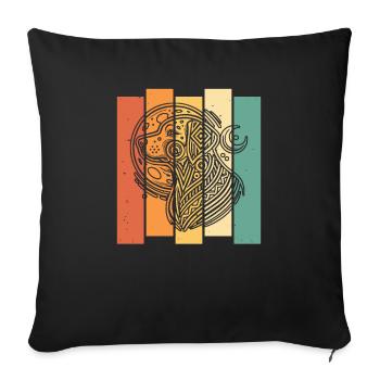 Phases de lune dalmates - Housse de coussin décorative 45 x 45 cm - noir - Devant