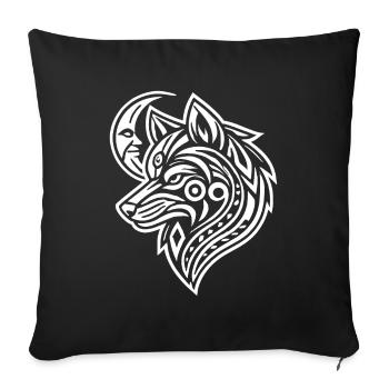 Wolf Moon Phases - Sofa pillowcase 17,3'' x 17,3'' (45 x 45 cm) - black - Front
