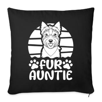 Wheaten Terrier Dog Auntie For Auntie - Sofa pillowcase 17,3'' x 17,3'' (45 x 45 cm) - black - Front