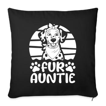 Dalmatian Dog Auntie For Auntie - Sofa pillowcase 17,3'' x 17,3'' (45 x 45 cm) - black - Front