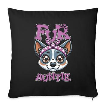 Australian Cattledog Dog Auntie For Auntie - Sofa pillowcase 17,3'' x 17,3'' (45 x 45 cm) - black - Front