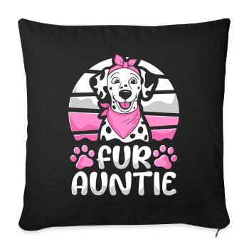 Dalmatian Dog Auntie For Auntie - Sofa pillowcase 17,3'' x 17,3'' (45 x 45 cm) - black - Front
