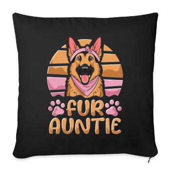 Berger Allemand Chien Tante Pour Tante - Housse de coussin décorative 45 x 45 cm - noir - Devant