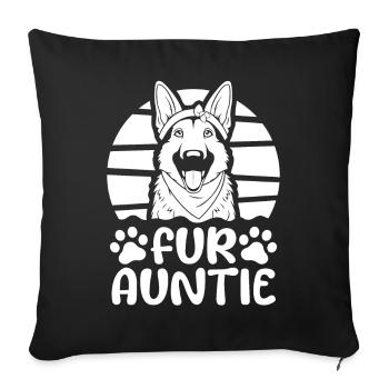 Berger Allemand Chien Tante Pour Tante - Housse de coussin décorative 45 x 45 cm - noir - Devant