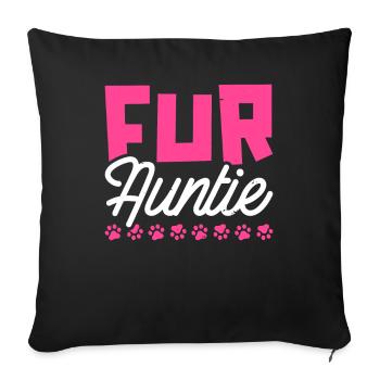 Chat Chat Tante Pour Tante - Housse de coussin décorative 45 x 45 cm - noir - Devant
