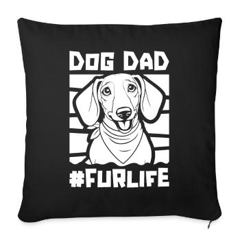 Teckel Teckel Chien Papa Pour La Vie - Housse de coussin décorative 45 x 45 cm - noir - Devant
