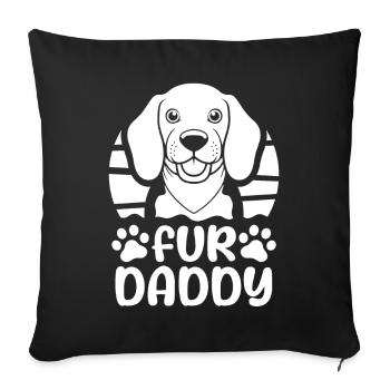Beagle chien papa pour papa - Housse de coussin décorative 45 x 45 cm - noir - Devant