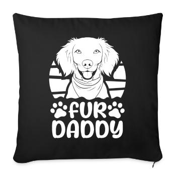 Brittany Spaniel Dog Dad For Daddy - Sofa pillowcase 17,3'' x 17,3'' (45 x 45 cm) - black - Front