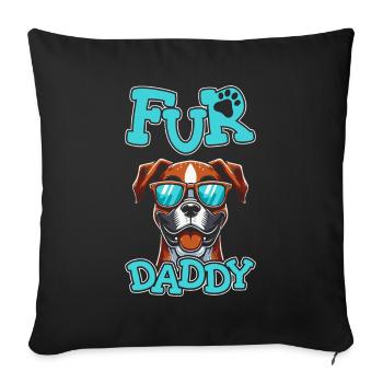 Boxer Chien Boxer Allemand Chien Boxer Papa Pour Papa - Housse de coussin décorative 45 x 45 cm - noir - Devant