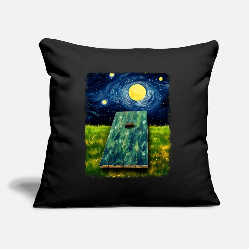 Cornhole Team Player Starry Night Painting Sofa pillowcase 17,3'' x 17,3'' (45 x 45 cm)