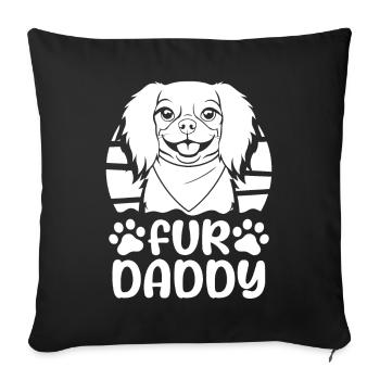 King Charles Cavalier Dog Dad For Daddy - Sofa pillowcase 17,3'' x 17,3'' (45 x 45 cm) - black - Front