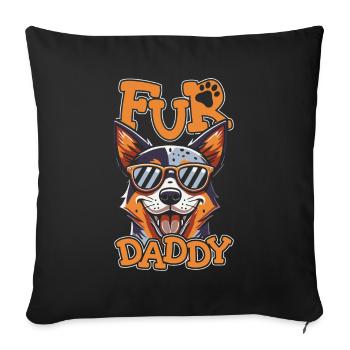 Australian Cattle Dog Father Dog Dad - Sofa pillowcase 17,3'' x 17,3'' (45 x 45 cm) - black - Front