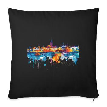 Radolfzell on Lake Constance - Sofa pillowcase 17,3'' x 17,3'' (45 x 45 cm) - black - Front