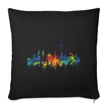 Recklinghausen - Sofa pillowcase 17,3'' x 17,3'' (45 x 45 cm) - black - Front