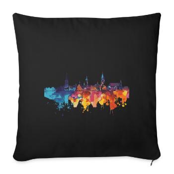 Regensburg - Sofa pillowcase 17,3'' x 17,3'' (45 x 45 cm) - black - Front