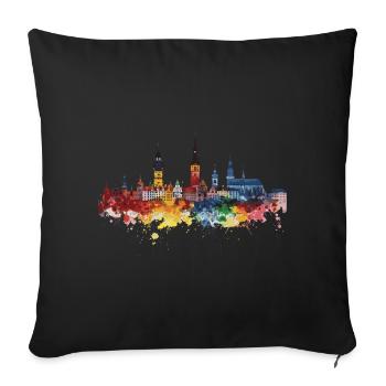 Rottweil - Housse de coussin décorative 45 x 45 cm - noir - Devant