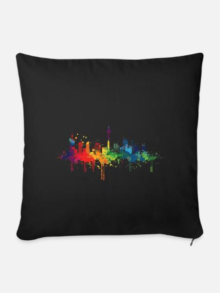 Roth - Sofakissenbezug 45 x 45 cm - Schwarz