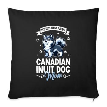 Canadian Eskimo Dog Mom - Sofa pillowcase 17,3'' x 17,3'' (45 x 45 cm) - black - Front