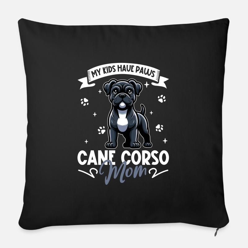 Cane Corso Mama - Sofakissenbezug 45 x 45 cm - Schwarz