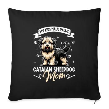 Gos d’Atura Català Mama - Sofakissenbezug 45 x 45 cm - Schwarz - Vorne