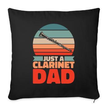 Clarinet, Clarinetist Father - Sofa pillowcase 17,3'' x 17,3'' (45 x 45 cm) - black - Front