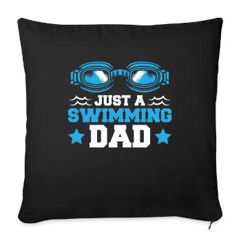 Nageur Papa Nageur Juste un Papa Nageur - Housse de coussin décorative 45 x 45 cm - noir - Devant