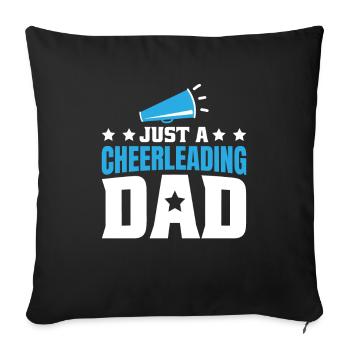 Pom-pom girl Papa pom-pom girl - Housse de coussin décorative 45 x 45 cm - noir - Devant