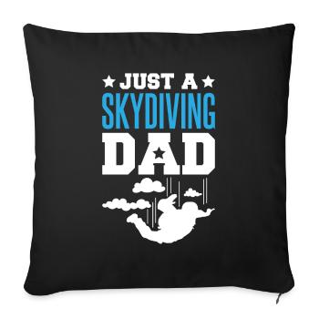 Père parachutiste parachutiste - Housse de coussin décorative 45 x 45 cm - noir - Devant