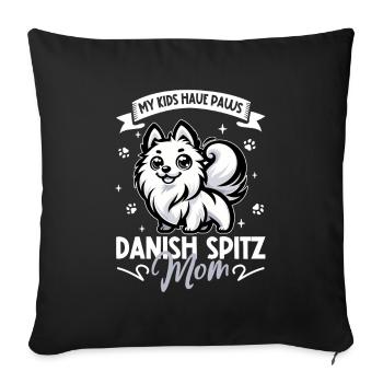Maman Spitz danoise - Housse de coussin décorative 45 x 45 cm - noir - Devant