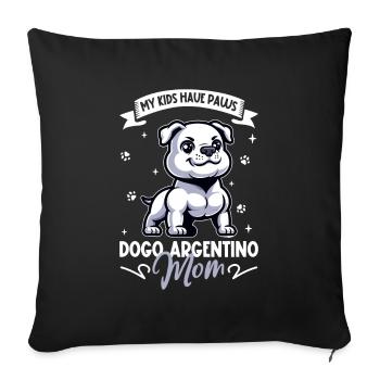 Dogo Argentino Mom - Sofa pillowcase 17,3'' x 17,3'' (45 x 45 cm) - black - Front