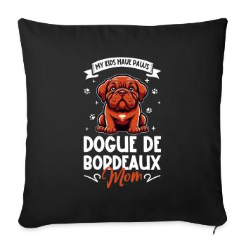 Dogue de Bordeaux Maman - Housse de coussin décorative 45 x 45 cm - noir - Devant