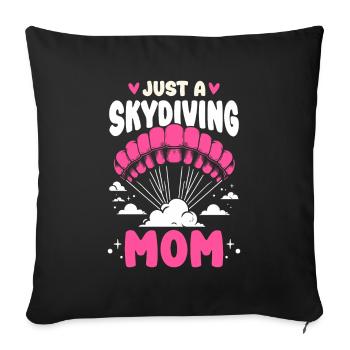 Parachutiste Parachutiste Parachutiste Mère - Housse de coussin décorative 45 x 45 cm - noir - Devant