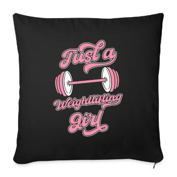 Haltérophilie Haltérophilie - Housse de coussin décorative 45 x 45 cm - noir - Devant