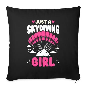 Parachutisme - Housse de coussin décorative 45 x 45 cm - noir - Devant