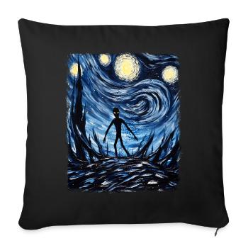 Dover Dämon Kryptide Kryptozoologie Sternennacht M - Sofakissenbezug 45 x 45 cm - Schwarz - Vorne