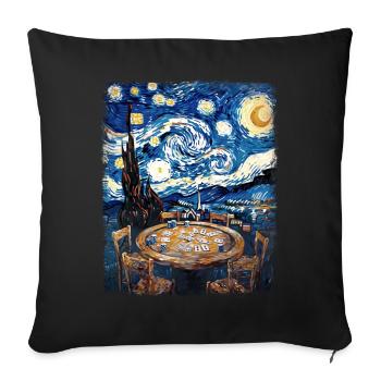 Poker Player Casino Gambling Player Sternenna - Sofa pillowcase 17,3'' x 17,3'' (45 x 45 cm) - black - Front