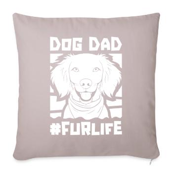 Brittany Spaniel Chien Papa Pour La Vie - Housse de coussin décorative 45 x 45 cm - taupe clair - Devant