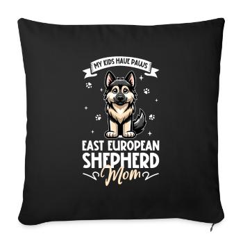 Eastern European Shepherd Mama - Sofa pillowcase 17,3'' x 17,3'' (45 x 45 cm) - black - Front