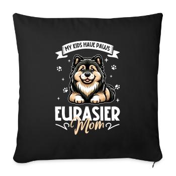 Eurasier mom - Sofa pillowcase 17,3'' x 17,3'' (45 x 45 cm) - black - Front