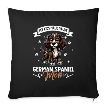Caille Allemande Chien Maman - Housse de coussin décorative 45 x 45 cm - noir - Devant